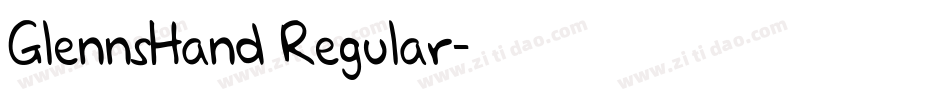 GlennsHand Regular字体转换